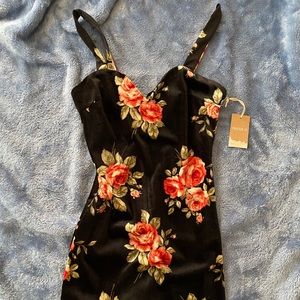 Floral Velvet Dress